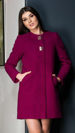 Paltoane de dama - Palton de lână Sentierri 772 fucsia