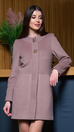 Paltoane de dama - Palton de lână Sentierri 772 mov-mocca