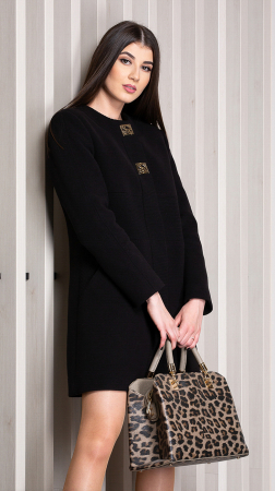 Paltoane de dama - Palton de lână Sentierri 772 negru