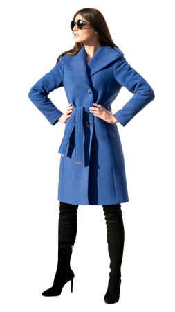 Palton de lână Sentierri 799 albastru melanj [2]