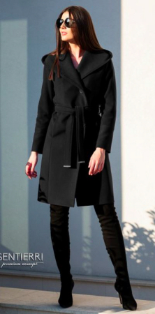 Palton de lână Sentierri 799 negru [1]