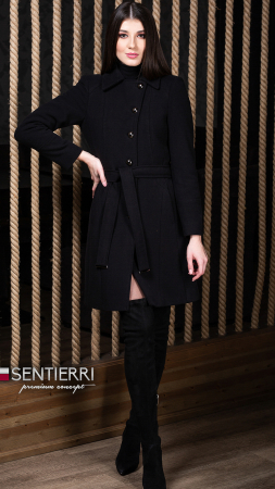 Palton de lână Sentierri 801 negru [1]