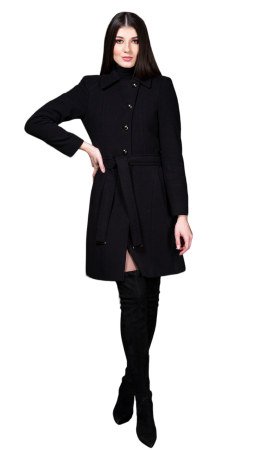 Palton de lână Sentierri 801 negru [2]