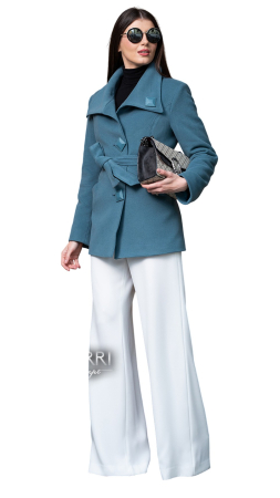 Palton de lână Sentierri 815 turcoaz [4]