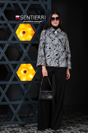 Palton de lână Sentierri 830 scurt gri icaro [1]