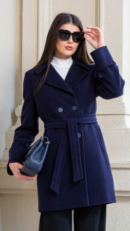 Palton de lână Sentierri 834 bleumarin [0]