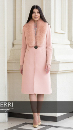 Palton de lână Sentierri 835 pudra [2]