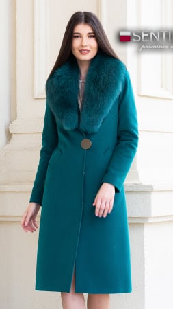 Palton de lână Sentierri 835 verde-smarald [2]