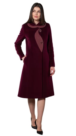 Palton de lână Sentierri 842 bordo [4]