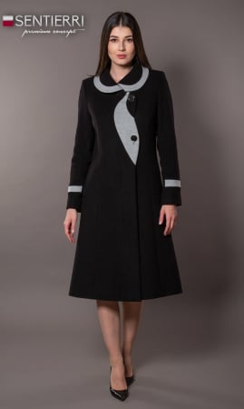 Palton de lână Sentierri 842 bordo [2]