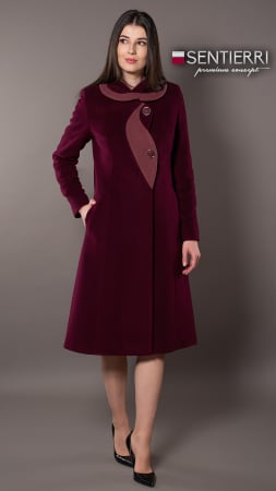 Palton de lână Sentierri 842 bordo [1]