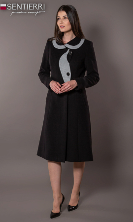 Palton de lână Sentierri 842 negru [2]