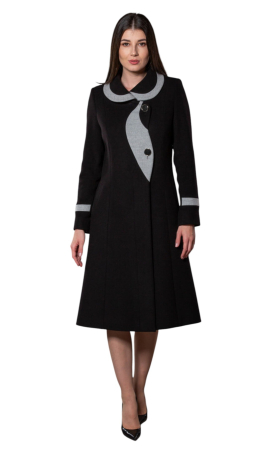 Palton de lână Sentierri 842 negru [4]