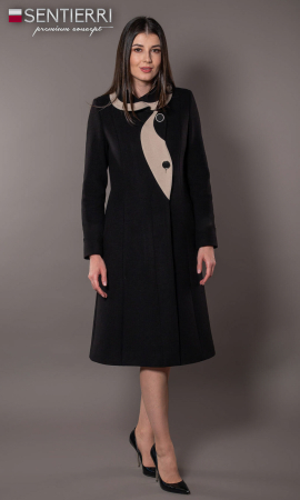Palton de lână Sentierri 842 negru [3]