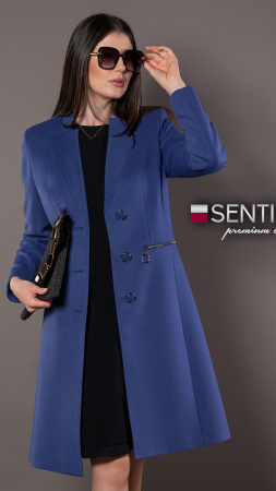 Imbracaminte - Palton de lână Sentierri 844 albastru-sky