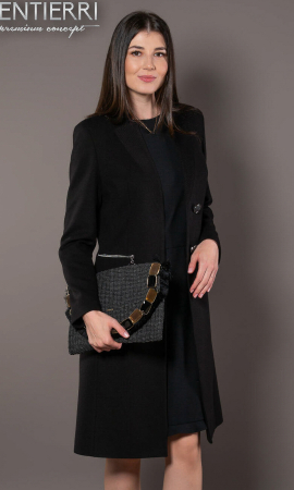 Palton de lână Sentierri 844 negru [3]