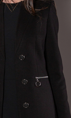 Palton de lână Sentierri 844 negru [2]