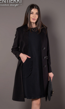 Palton de lână Sentierri 844 negru [5]