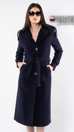 Imbracaminte - Palton de lână Sentierri 845 bleumarin