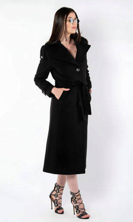 Palton de lână Sentierri 845 negru [2]