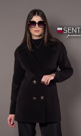 Imbracaminte - Palton de lână Sentierri 847 negru
