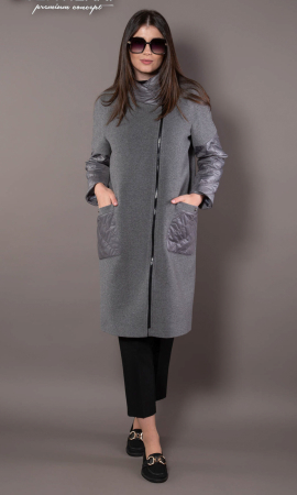 Palton de lână Sentierri 849 gri-antracit [3]