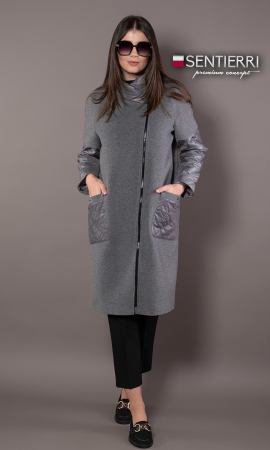Palton de lână Sentierri 849 gri-antracit [1]