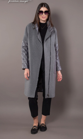 Palton de lână Sentierri 849 gri-antracit [2]