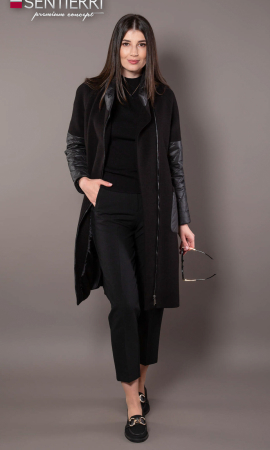 Palton de lână Sentierri 849 negru [3]
