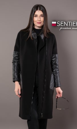 Imbracaminte - Palton de lână Sentierri 849 negru