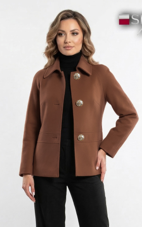 Femei - Palton de lână Sentierri 852 maro