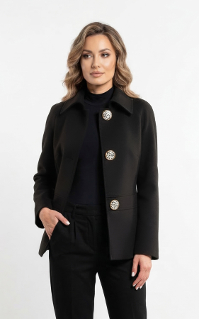 Femei - Palton de lână Sentierri 852 negru