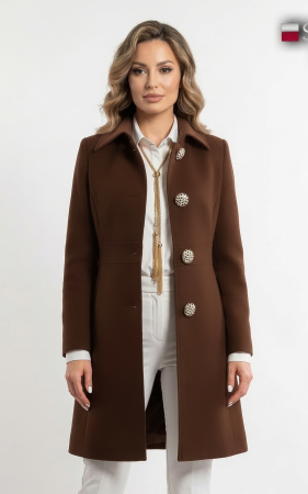 Paltoane & Jachete & Geci & Blanuri - Palton de lână Sentierri 853 maro