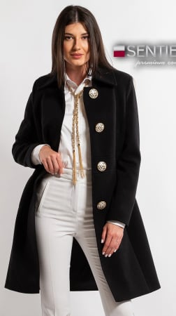 Imbracaminte - Palton de lână Sentierri 853 negru