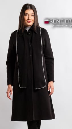 Imbracaminte - Palton de lână Sentierri 854 negru