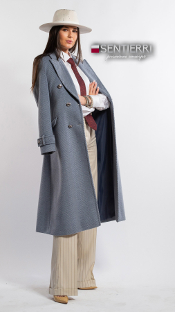Palton de lână Sentierri 855 albastru-hermes [1]