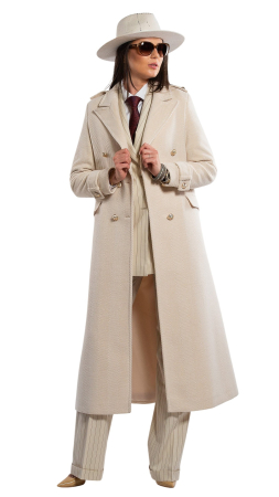 Palton de lână Sentierri 855 bej-hermes [4]