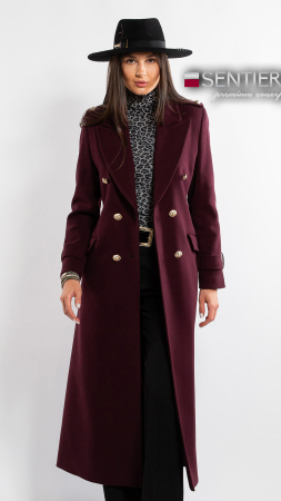 Imbracaminte - Palton de lână Sentierri 855 bordo