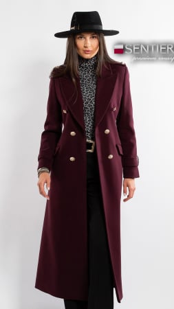 Palton de lână Sentierri 855 bordo [0]