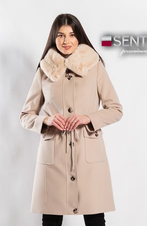 Imbracaminte - Palton de lână Sentierri 856 bej