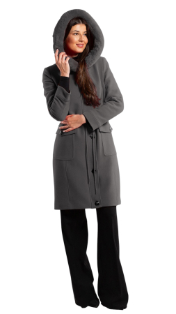 Palton de lână Sentierri 856 gri-antracit [4]