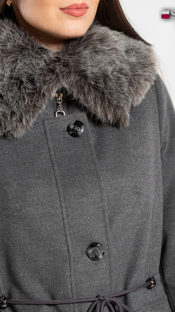 Palton de lână Sentierri 856 gri-antracit [3]