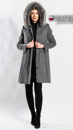 Palton de lână Sentierri 856 gri-antracit [5]