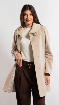 Imbracaminte - Palton de lână Sentierri 857 bej