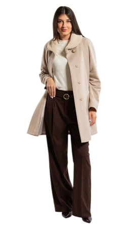 Palton de lână Sentierri 857 bej [3]