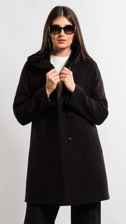 Imbracaminte - Palton de lână Sentierri 857 negru