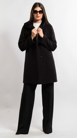 Palton de lână Sentierri 857 negru [1]