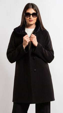 Imbracaminte - Palton de lână Sentierri 857 negru