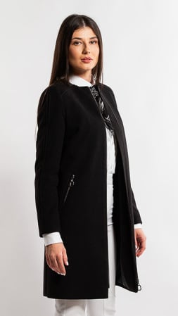 Femei - Palton de lână Sentierri 858 negru
