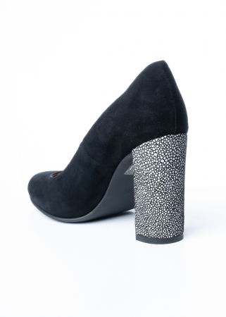 Pantofi de piele naturala Cunadena 1180 negri [7]